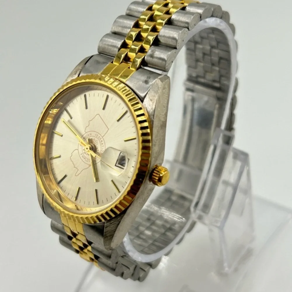 Men’s American federation employees Luxury Two-Tone Watch #621 running